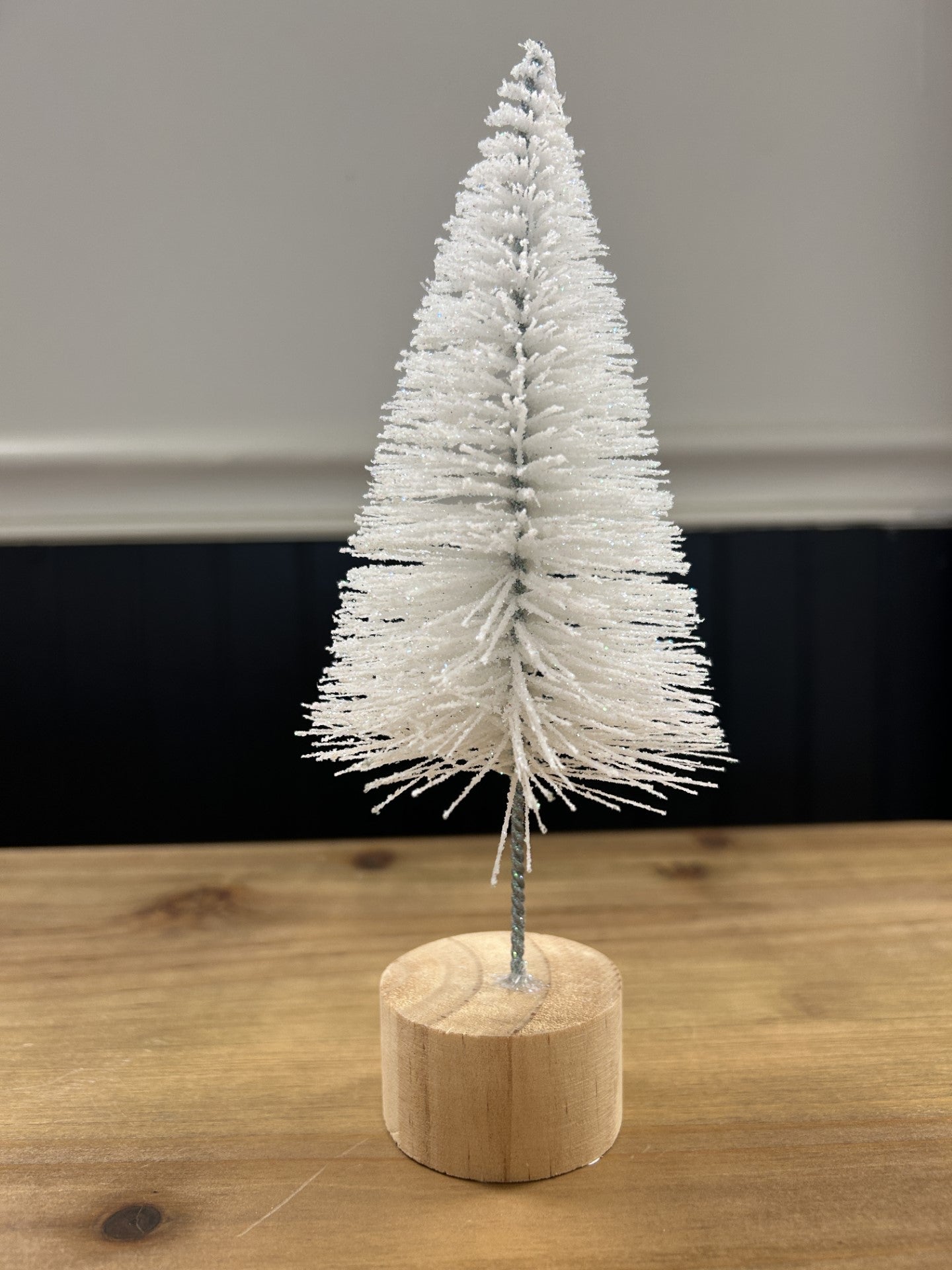 White Sparkle Bottle Brush Tree