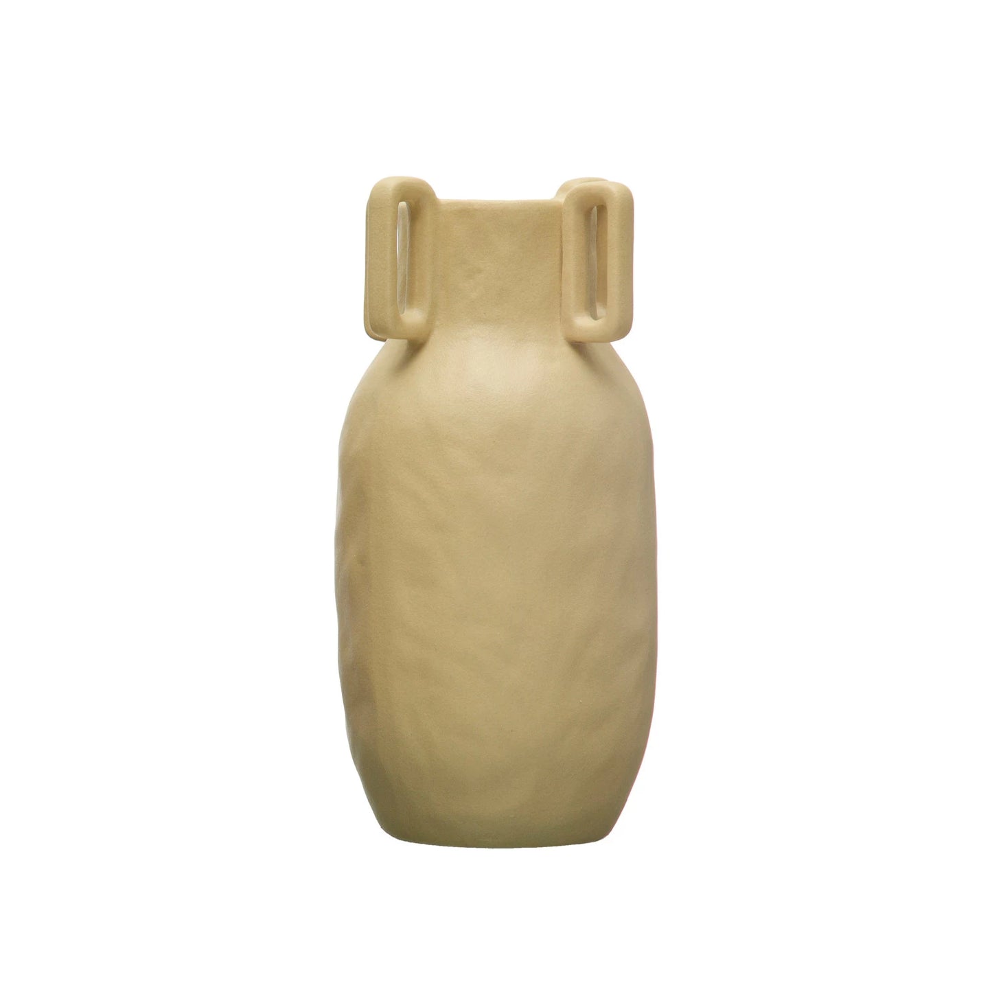 Sand Finish Cream Stoneware Vase