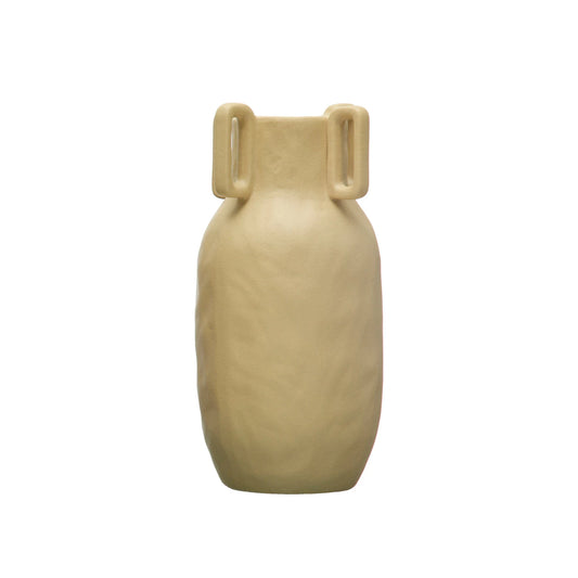 Sand Finish Cream Stoneware Vase
