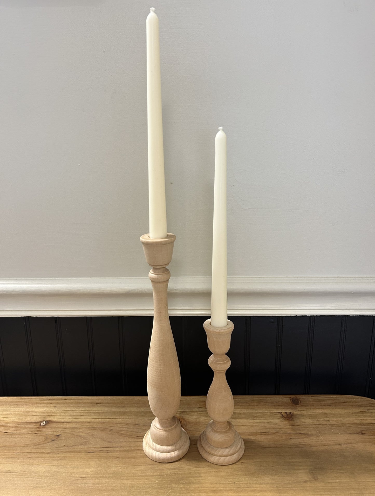 Wood Candlestick Holder