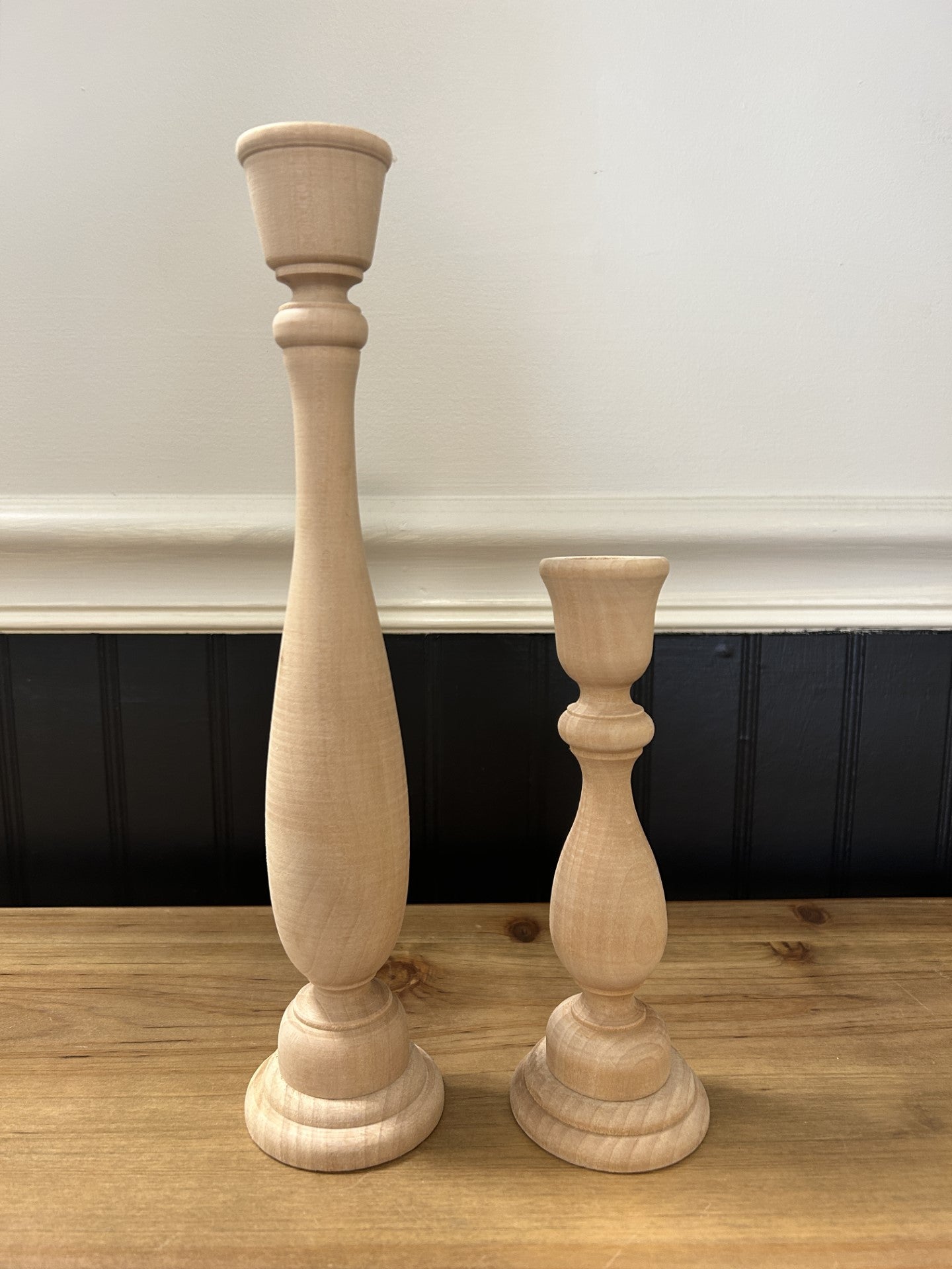 Wood Candlestick Holder