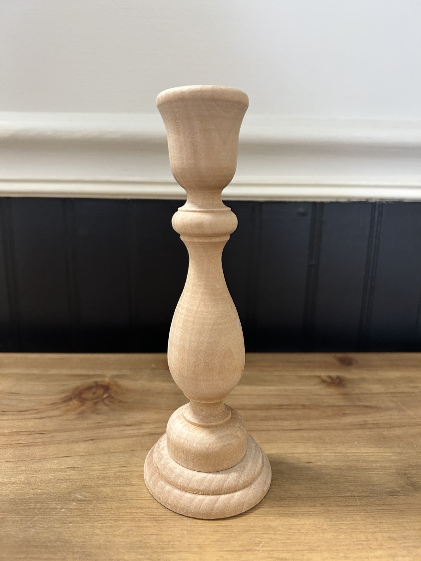 Wood Candlestick Holder